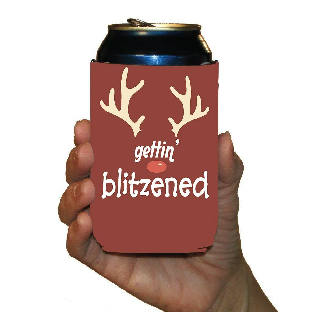 Gettin' Blitzened Holiday Can Coolers - Image 3