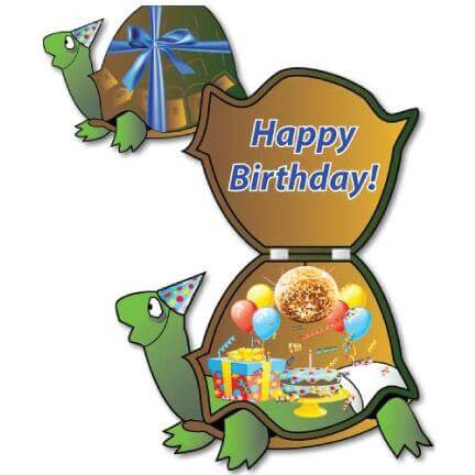 3' Giant Turtle Shaped Birthday Greeting Card