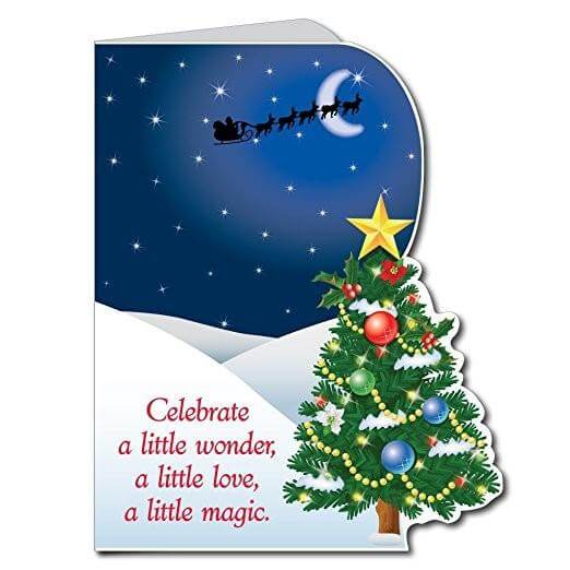 Custom Giant Die Cut Christmas Tree Greeting Card - Image 2