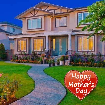 Giant Happy Mother's Day Lighted Heart Yard Sign