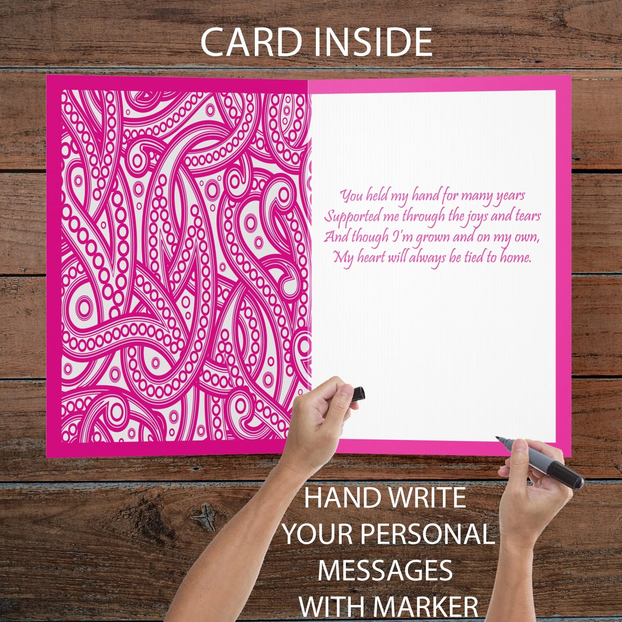 Giant Pink Happy Mother's Day Greeting Card - Image 2