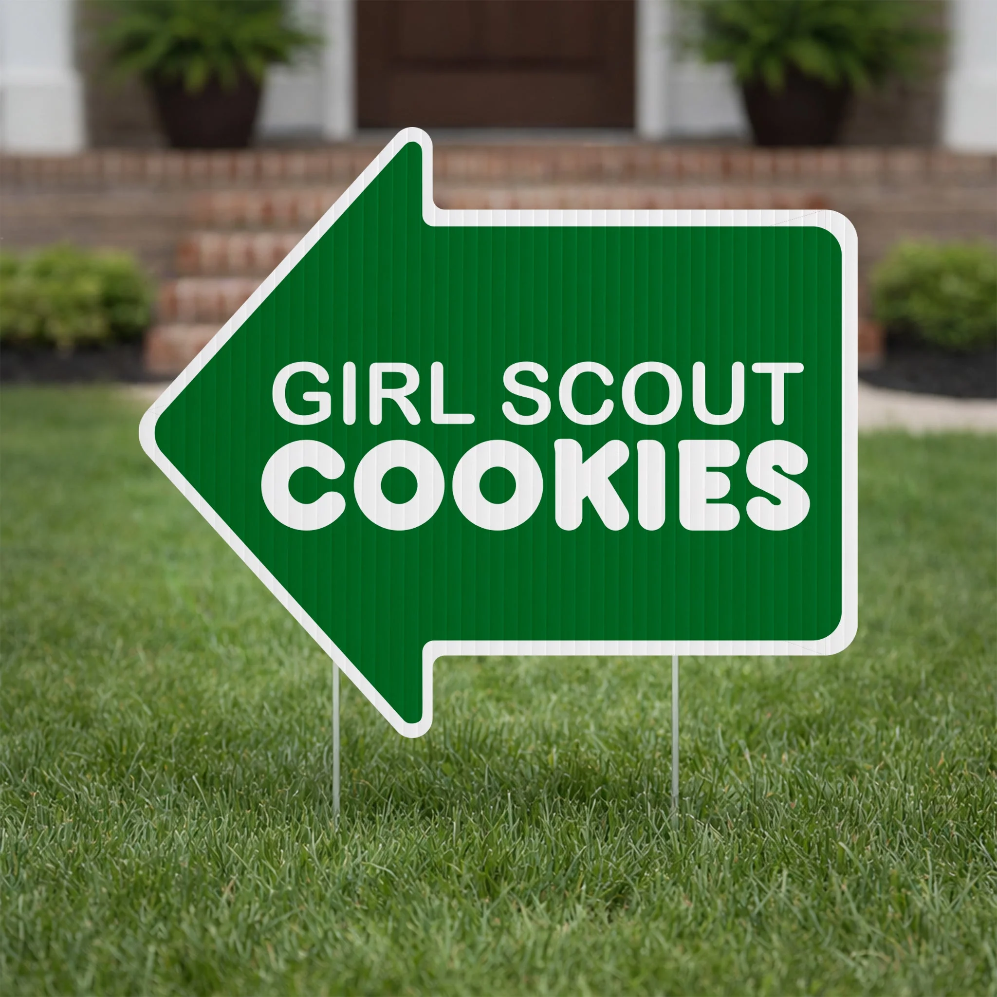Arrow Shaped Girl Scout Cookie Sign
