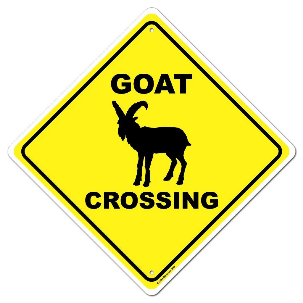 Goat Crossing Sign or Sticker - Image 2