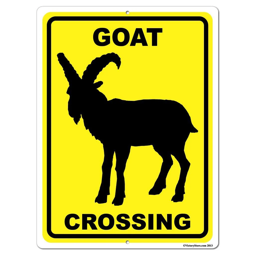 Goat Crossing Sign or Sticker - Image 6