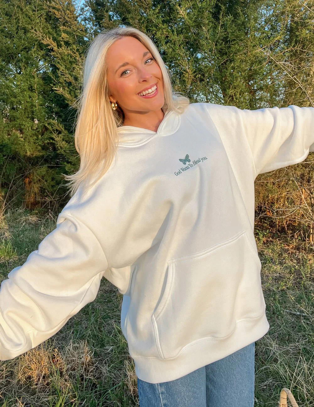 God Heals Unisex Hoodie - Image 10