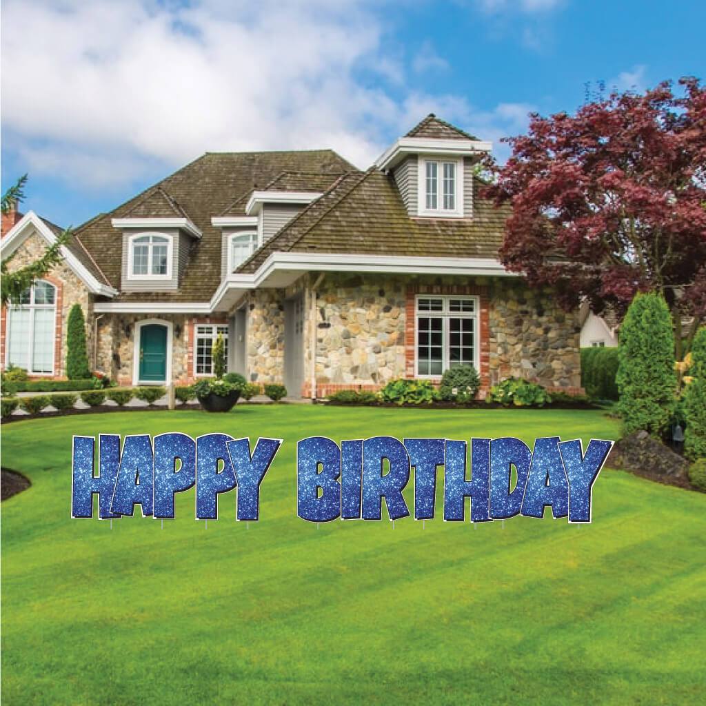 Luckiest Guy Happy Birthday Sparkle Yard Card - 5 pc Set - Image 11