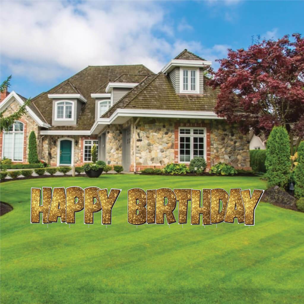 Luckiest Guy Happy Birthday Sparkle Yard Card - 5 pc Set - Image 2