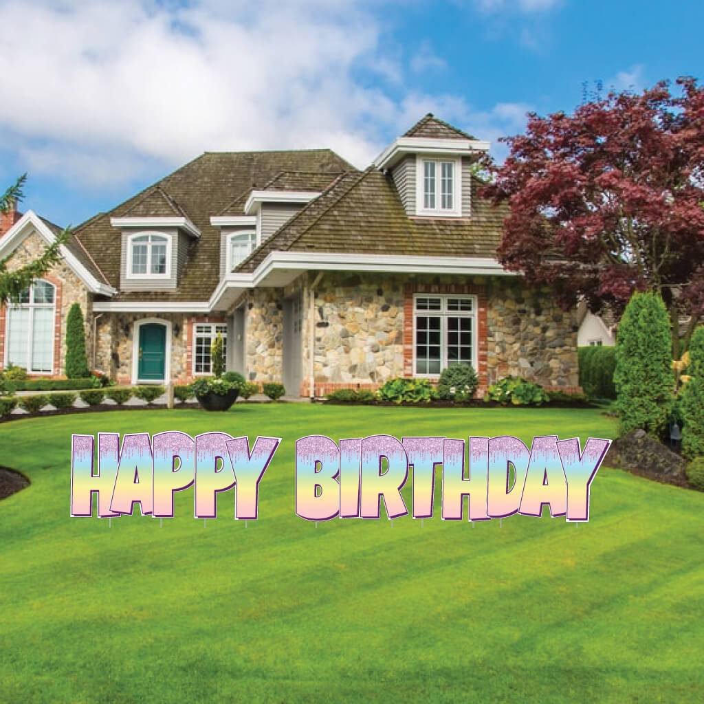 Luckiest Guy Happy Birthday Sparkle Yard Card - 5 pc Set - Image 22