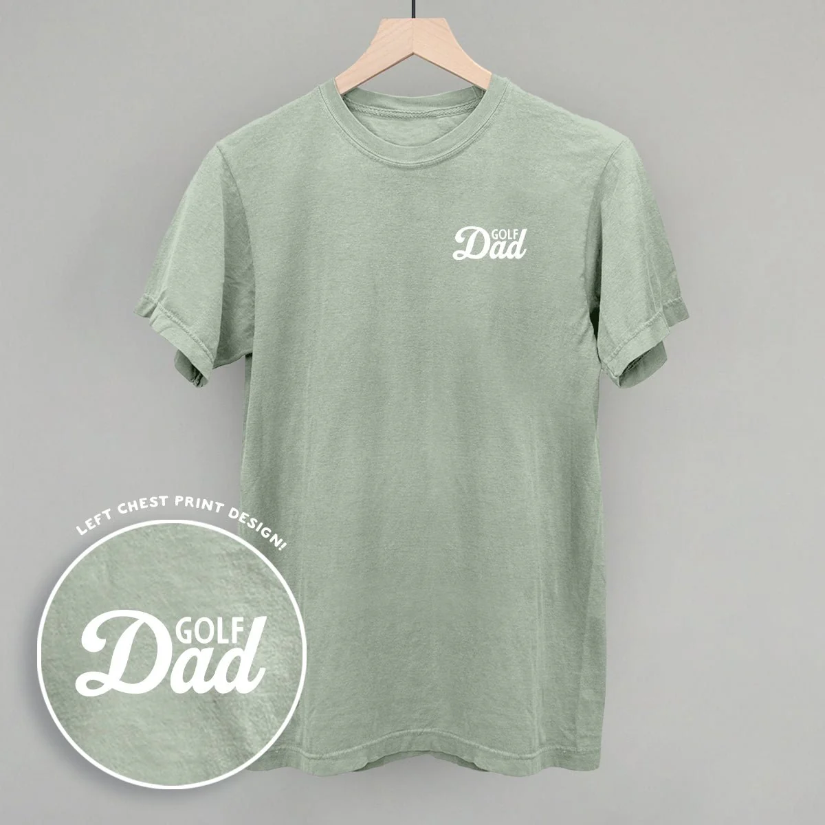 Golf Dad (White) (Left Chest) T-shirt - Image 5
