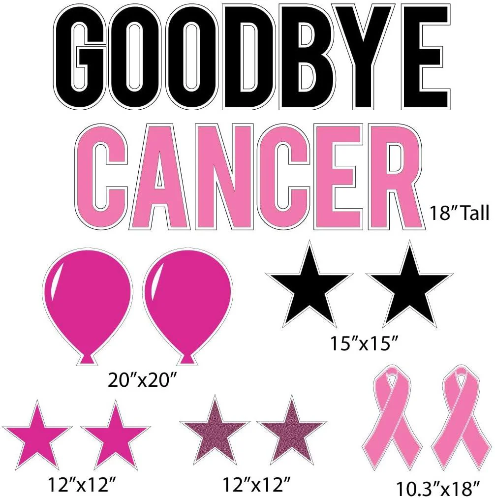 Goodbye Cancer Yard Letters - 23 Pcs - Image 3