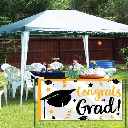 Congrats Grad Waterproof Vinyl Banner