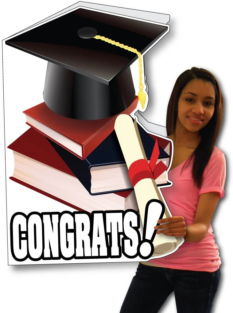 3' Giant Graduation Cap Shaped Greeting Card