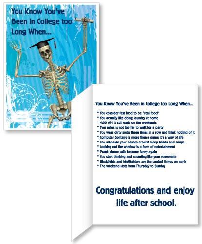 3' Giant Skeleton Graduation Greeting Card - Image 2