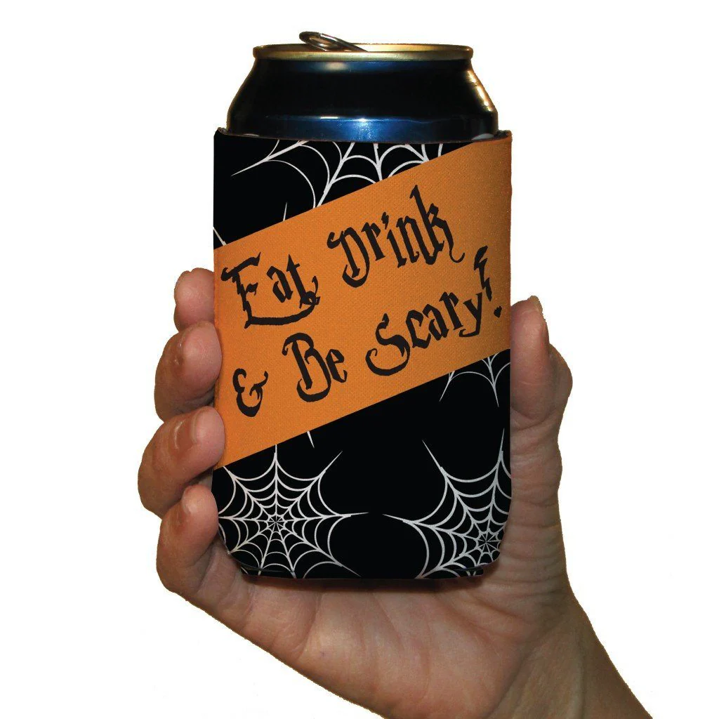 Eat, Drink, and Be Scary Halloween Party Can Cooler Set - Image 5