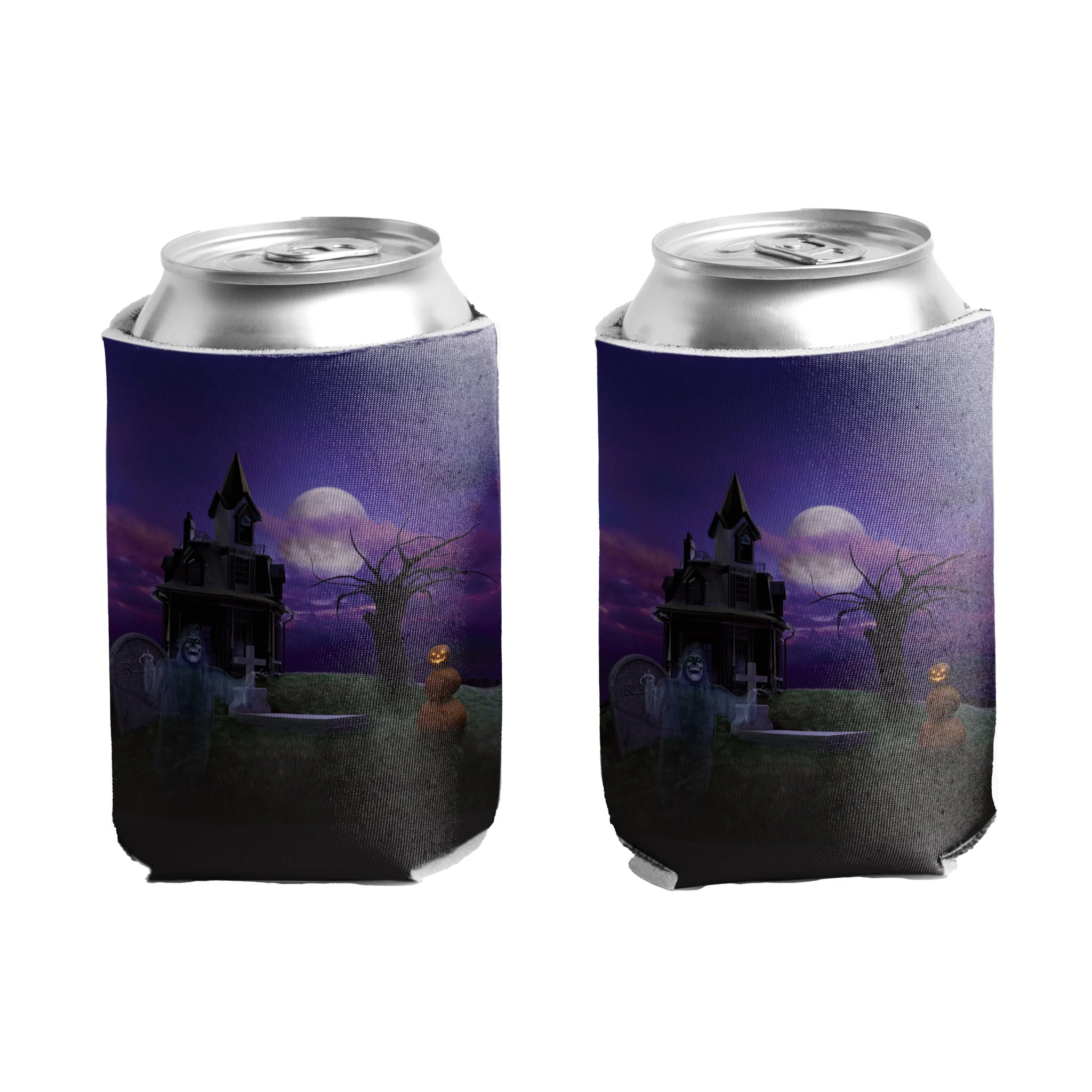 Haunted House Halloween Party Can Cooler Set - Image 5