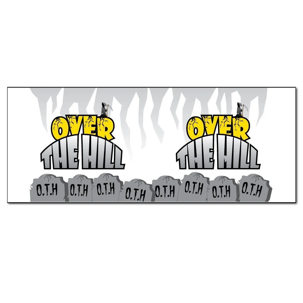 Over The Hill Tombstones Birthday 15 oz Coffee Mug - Image 3