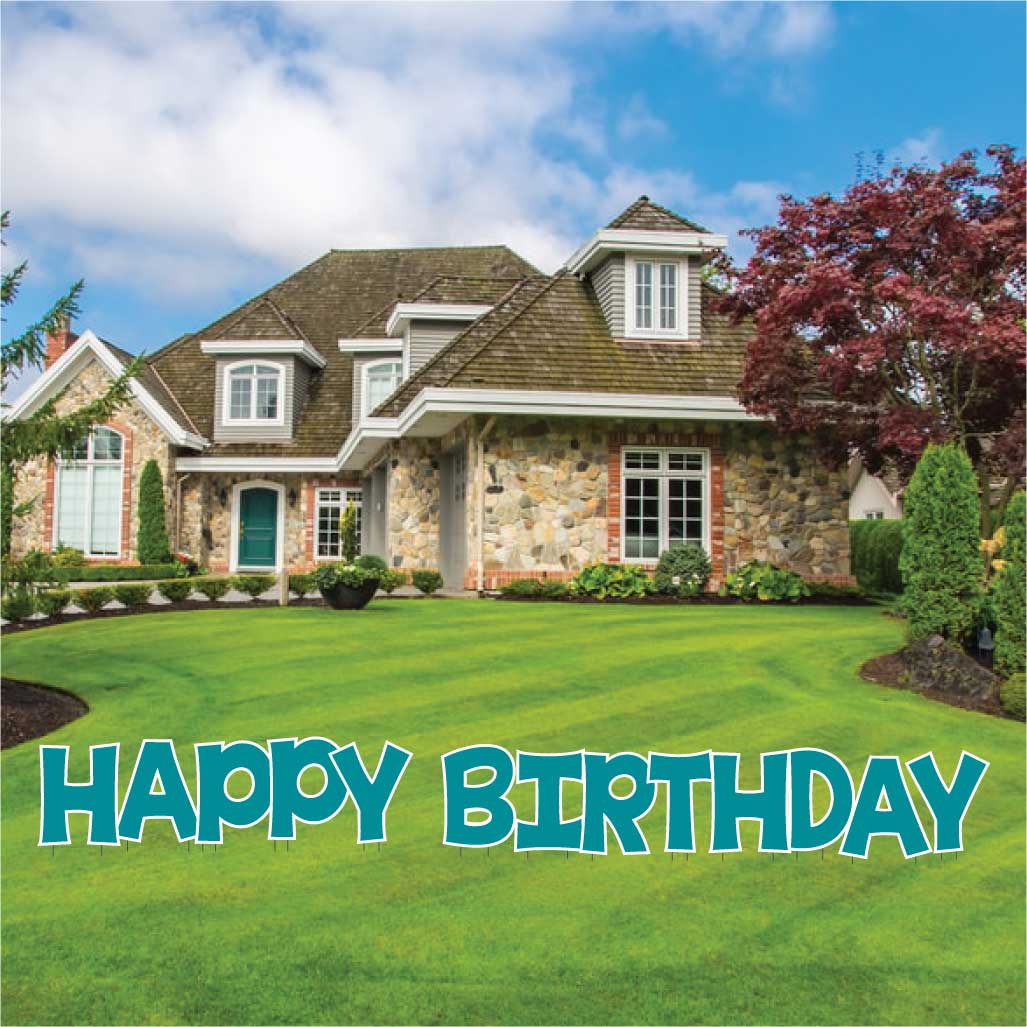 18" KG The Last Time Happy Birthday Solid Color Yard Card - 13 pc set - Image 15
