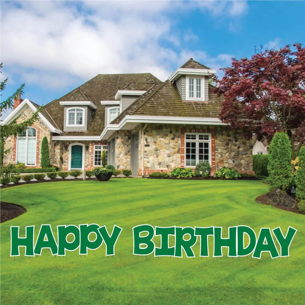 18" KG The Last Time Happy Birthday Solid Color Yard Card - 13 pc set - Image 6