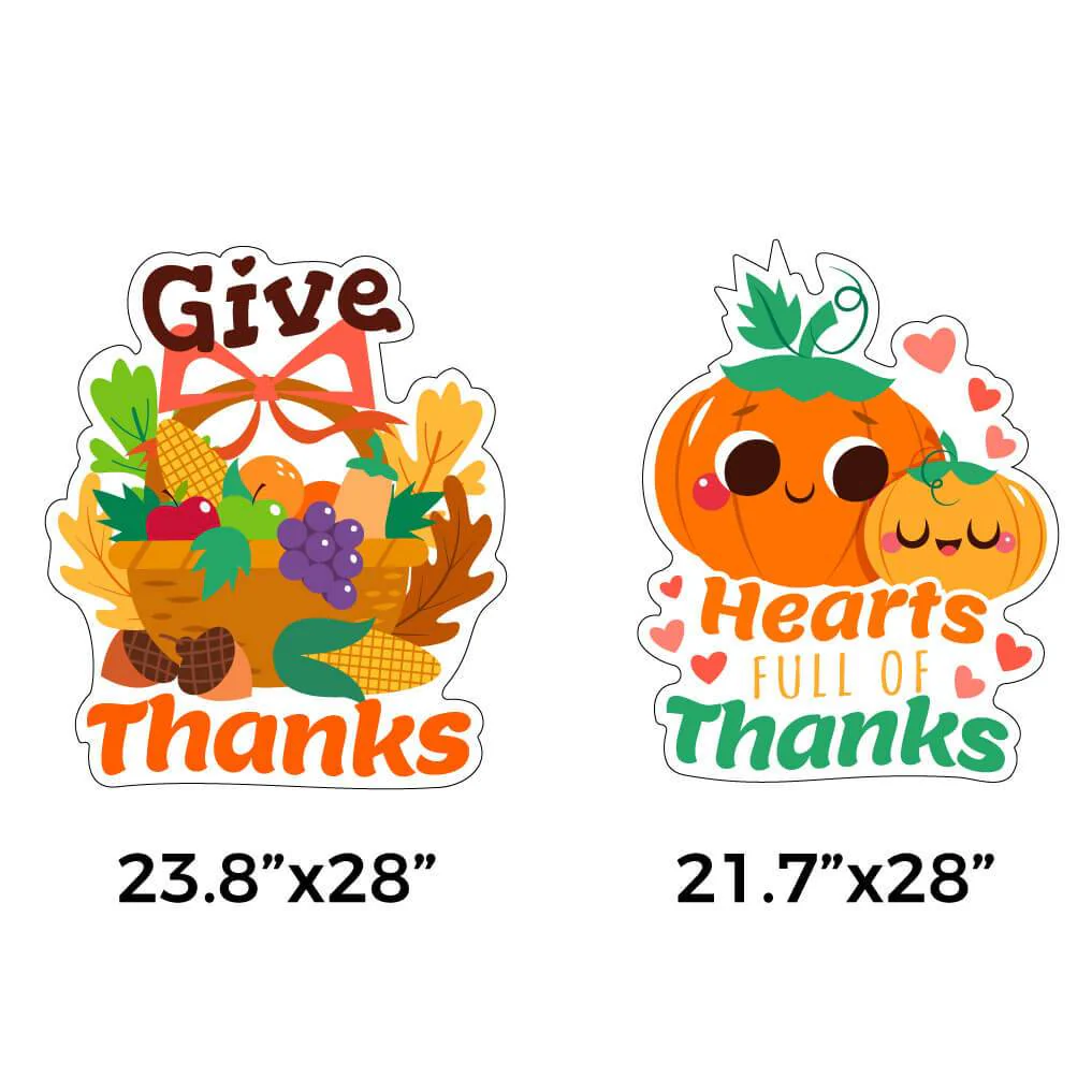 Hearts Full of Thanks Thanksgiving Themed Yard Card Set of 13 - Image 2