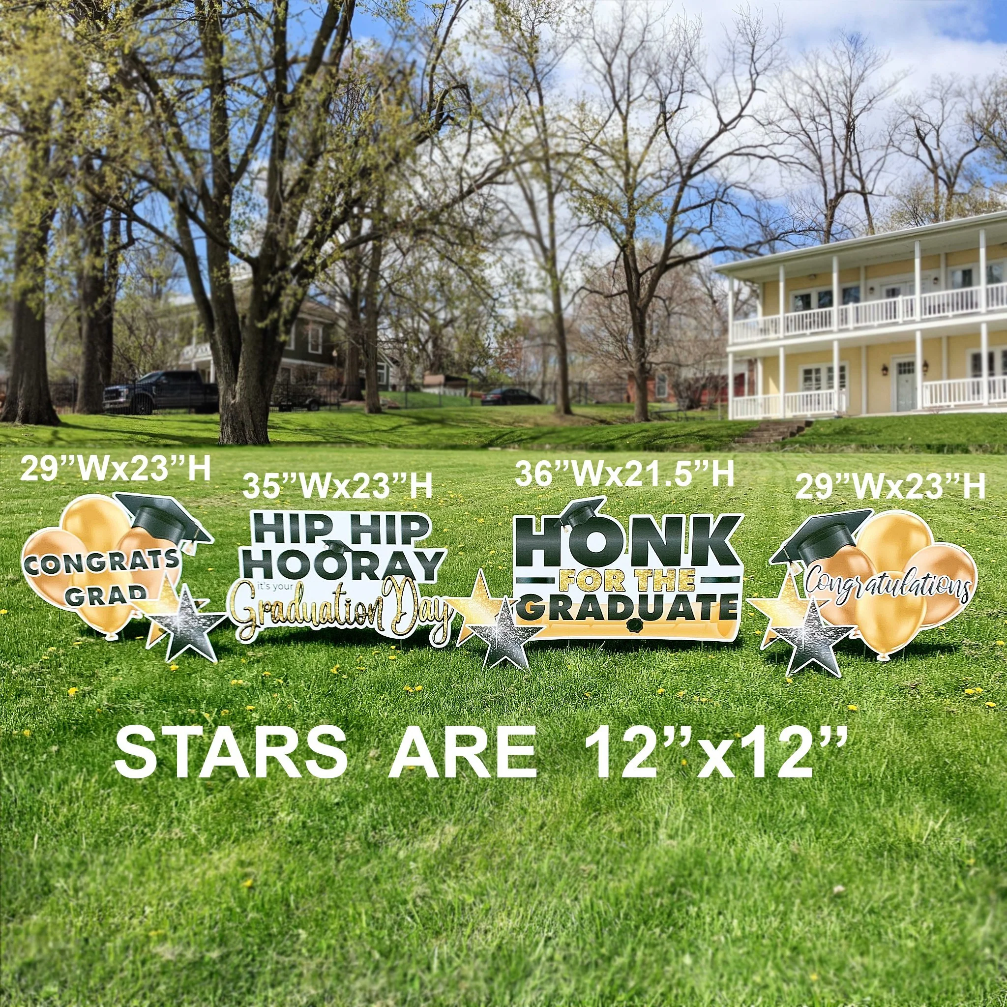 Honk for the Graduate Flair Yard Card | 10 Pc Set - Image 2