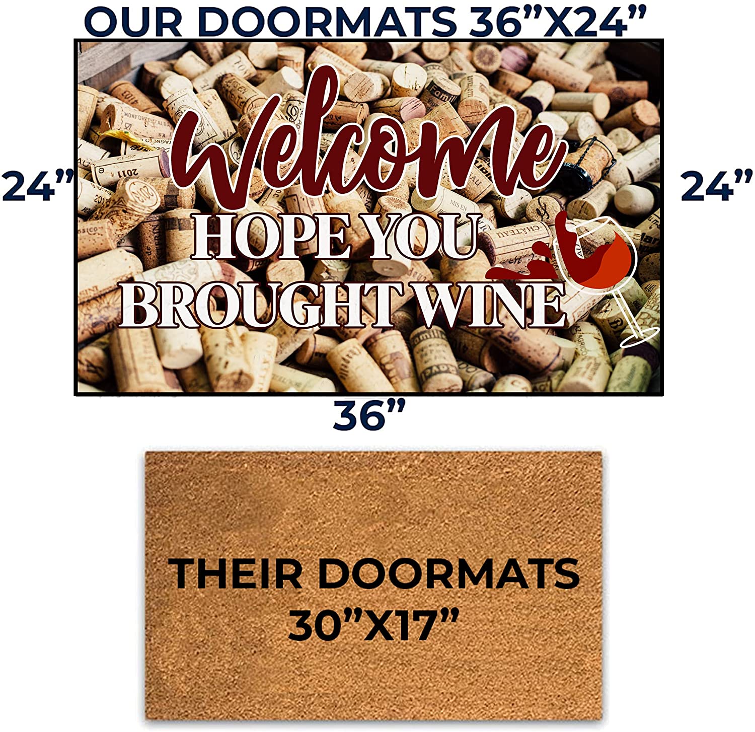 Hope You Brought Wine Doormat - Image 2