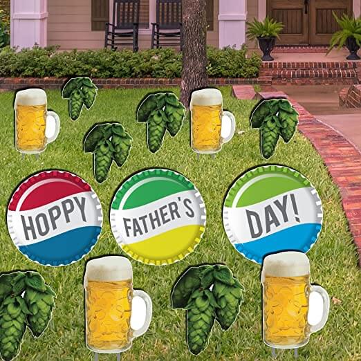 Hoppy Father's Day Lawn Signs, Set of 13