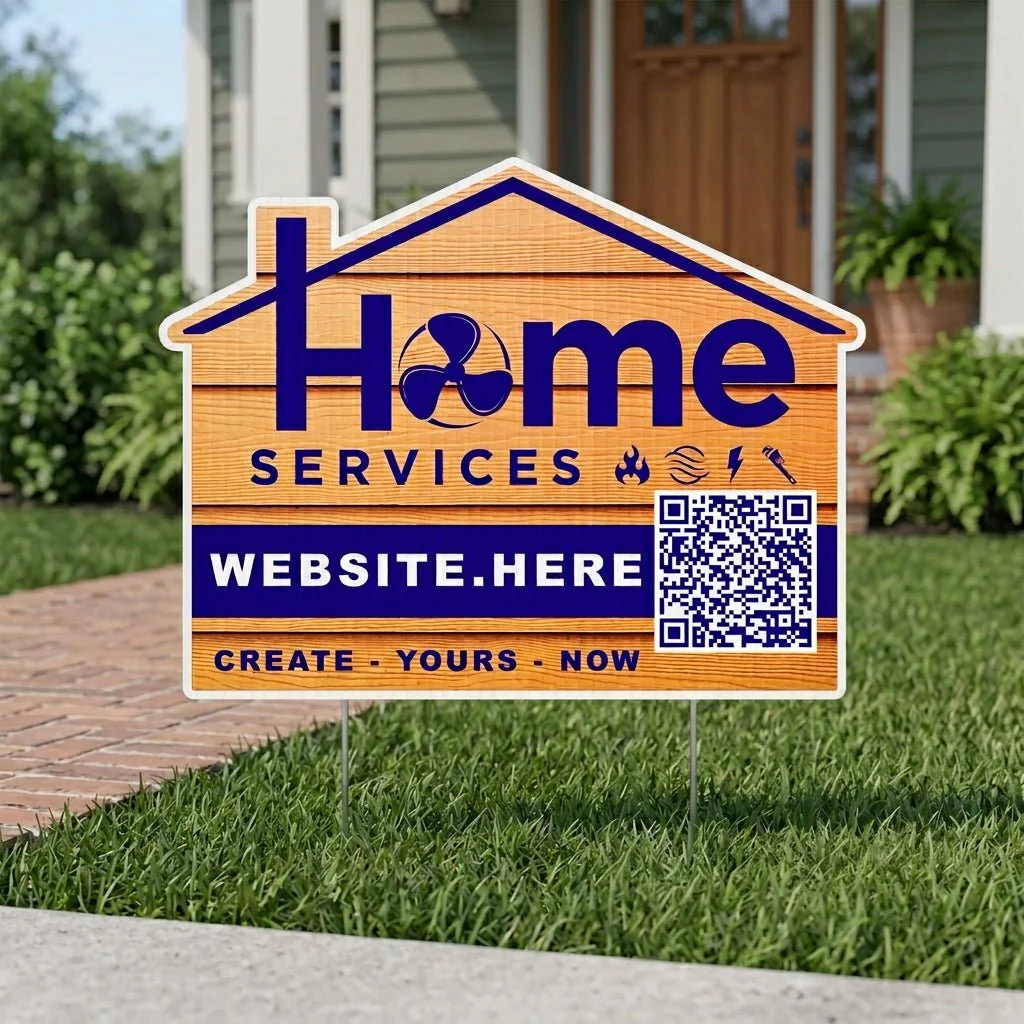 21.5"x16.5" Custom House Shaped Yard Sign - Image 3