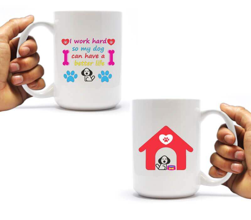 Dog Themed Better Life Coffee Mug & Can Cooler Gift Set - Image 2