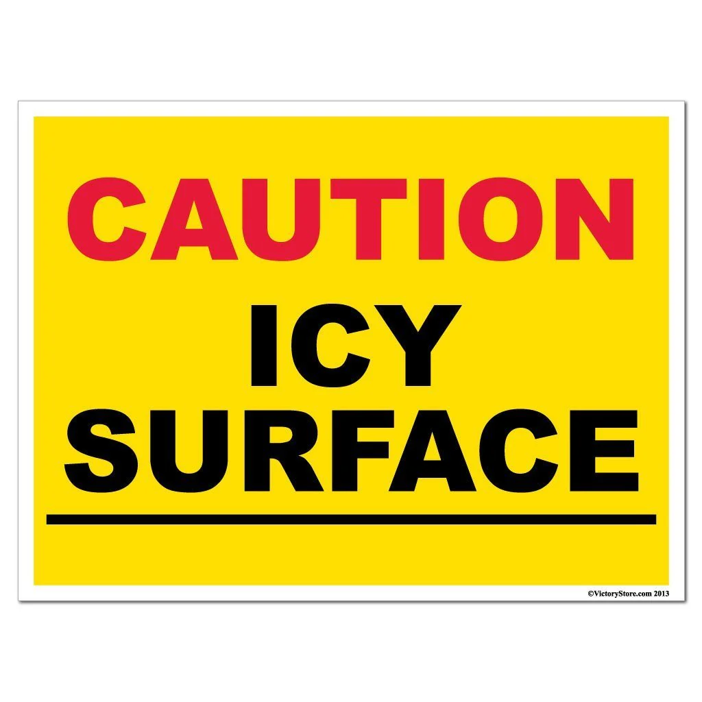 Icy Surface Sign or Sticker - Image 2