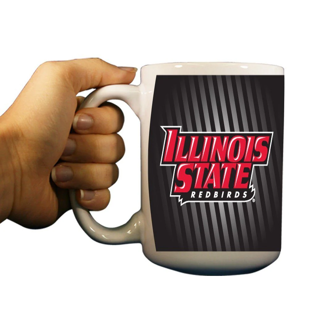 Illinois State University Black Stripes 15oz Coffee Mug - Image 2