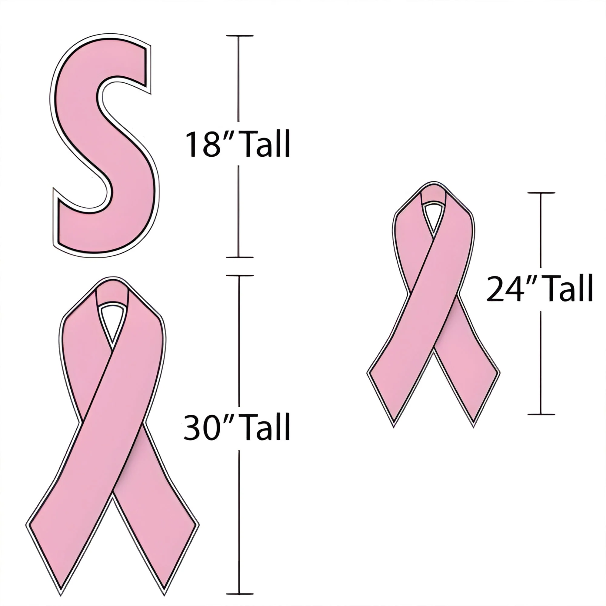 I'm A Survivor Breast Cancer Awareness Yard Letters 16 piece set - Image 2