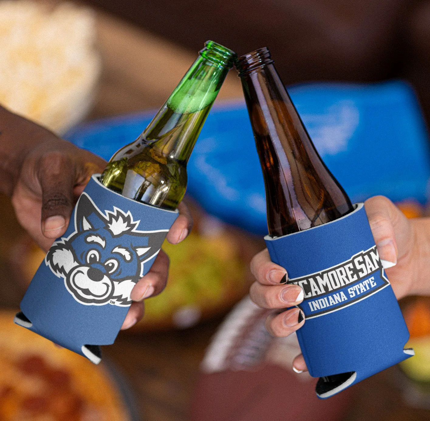 Blue Indiana State University Can Coolers Pack