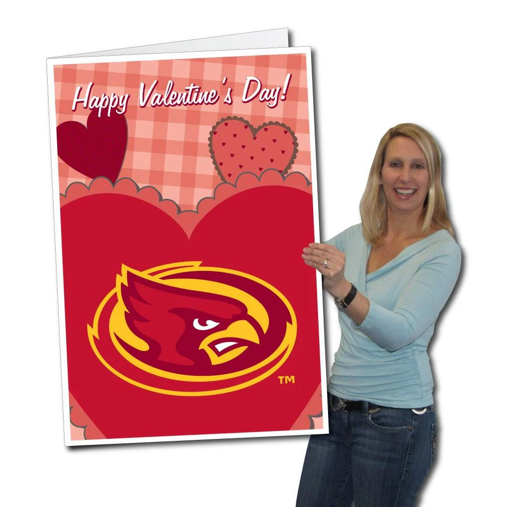 2'x3' Huge Iowa State University Valentine's Day Card & Yard Sign