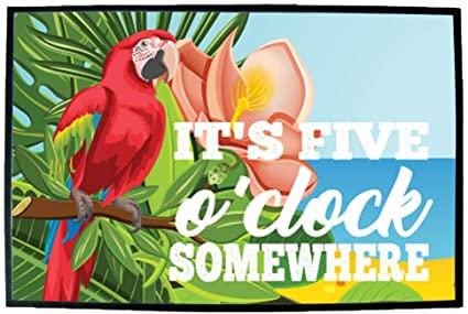Tropical 'It's Five O'Clock Somewhere' Doormat - Image 4