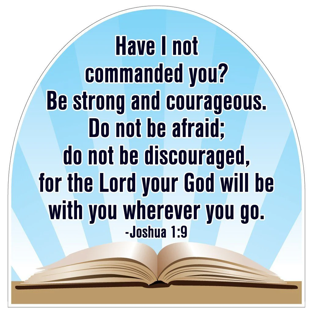 Joshua 1:9 Shaped Yard Sign - Image 2