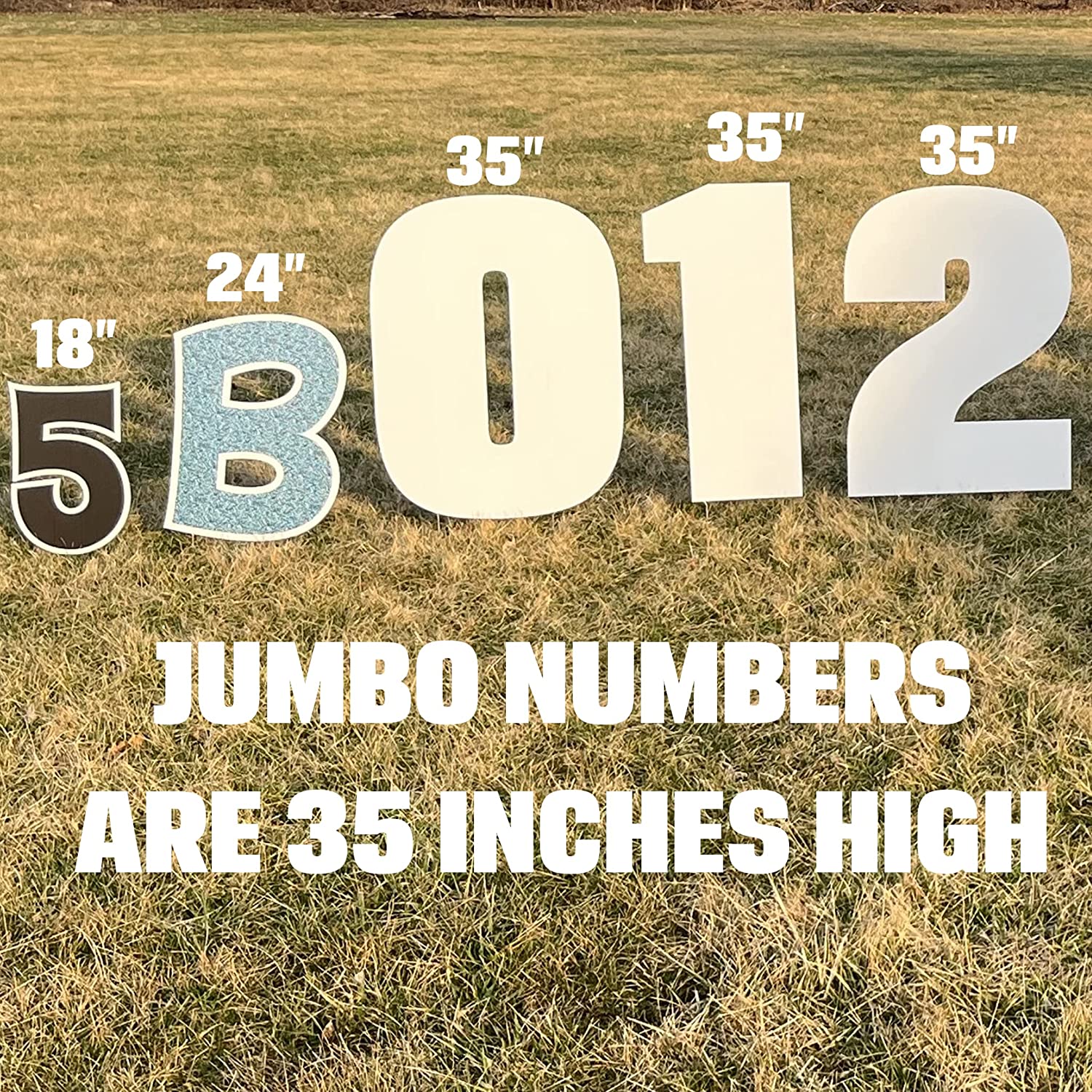 Jumbo 35" Breuer Sparkle Yard Sign Numbers - Image 2