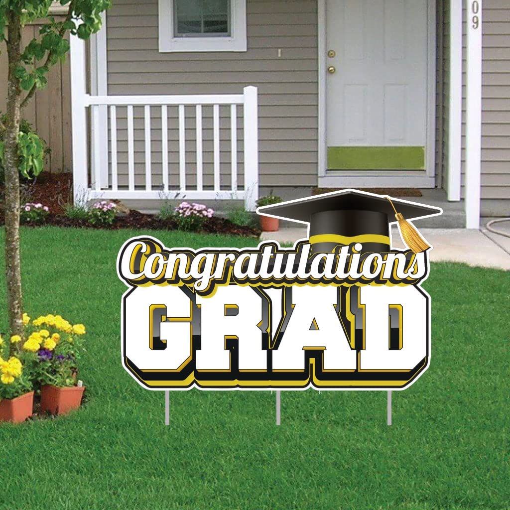 Jumbo 35"x21.7" Congratulations Grad Sign - Image 10