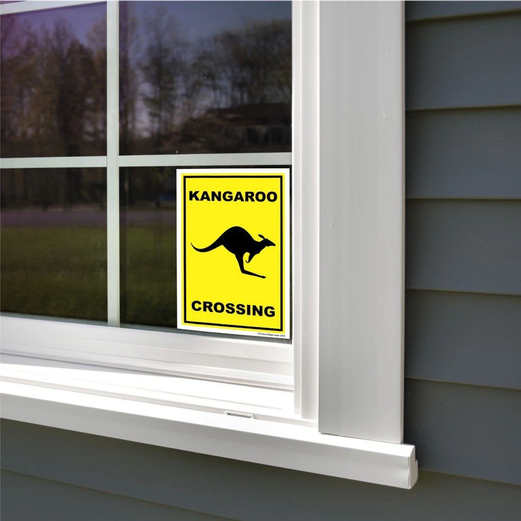 Kangaroo Crossing Sign or Sticker - Image 8