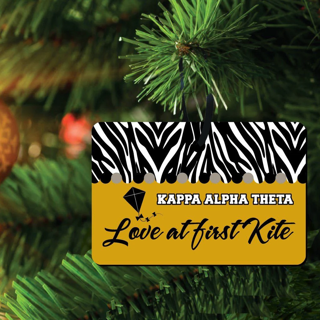 Kappa Alpha Theta Rectangle Ornament Set of 3
