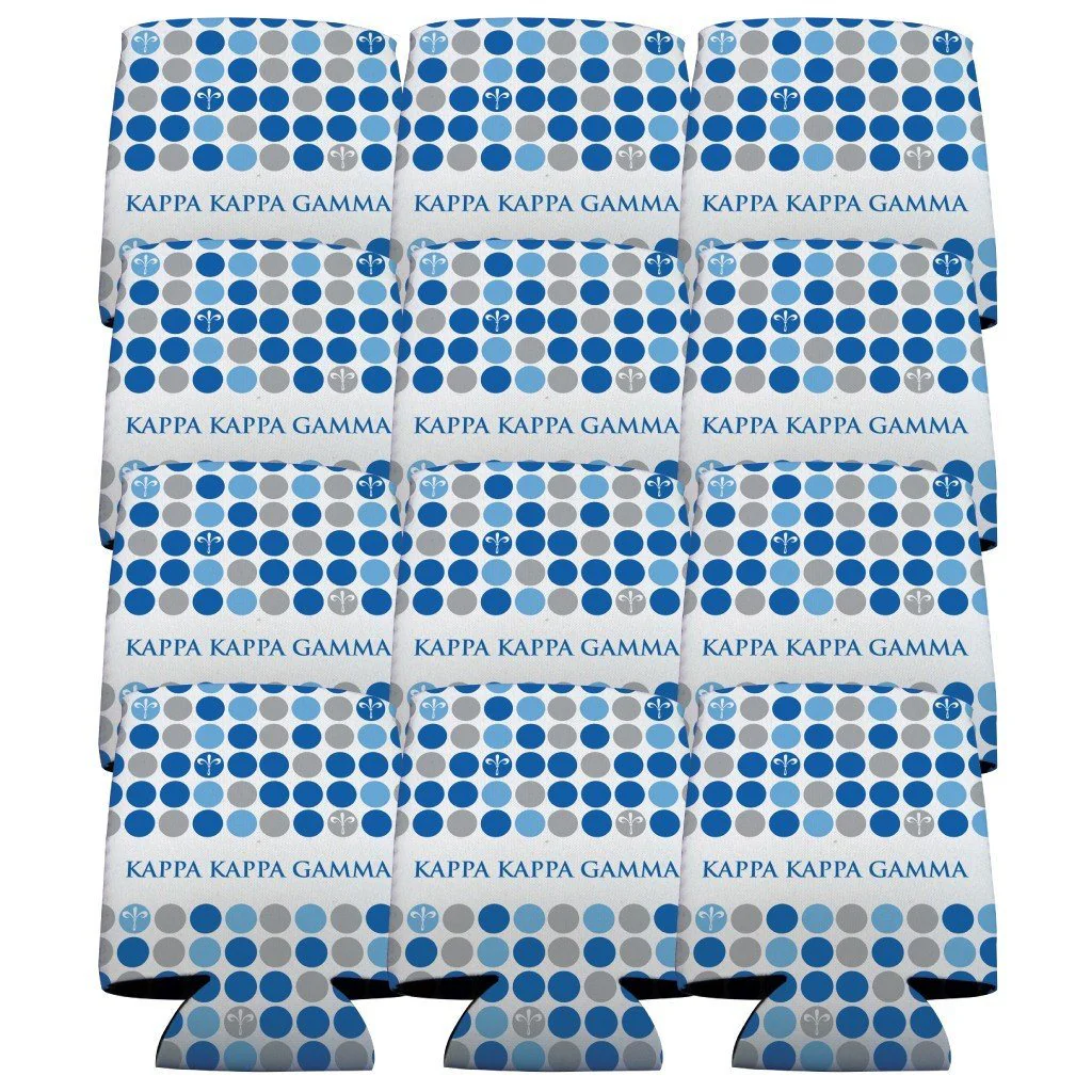 Kappa Kappa Gamma Polka Dot Can Cooler Set - Image 2