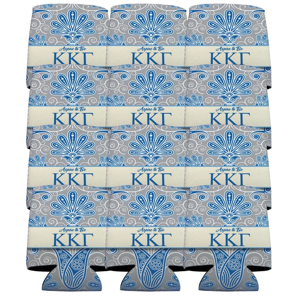 Kappa Kappa Gamma Vintage Flowers Can Cooler Set - Image 2