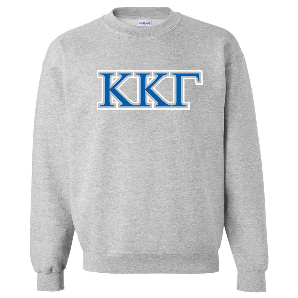 Kappa Kappa Gamma Greek Letters Sport Gray Crewneck Sweatshirt