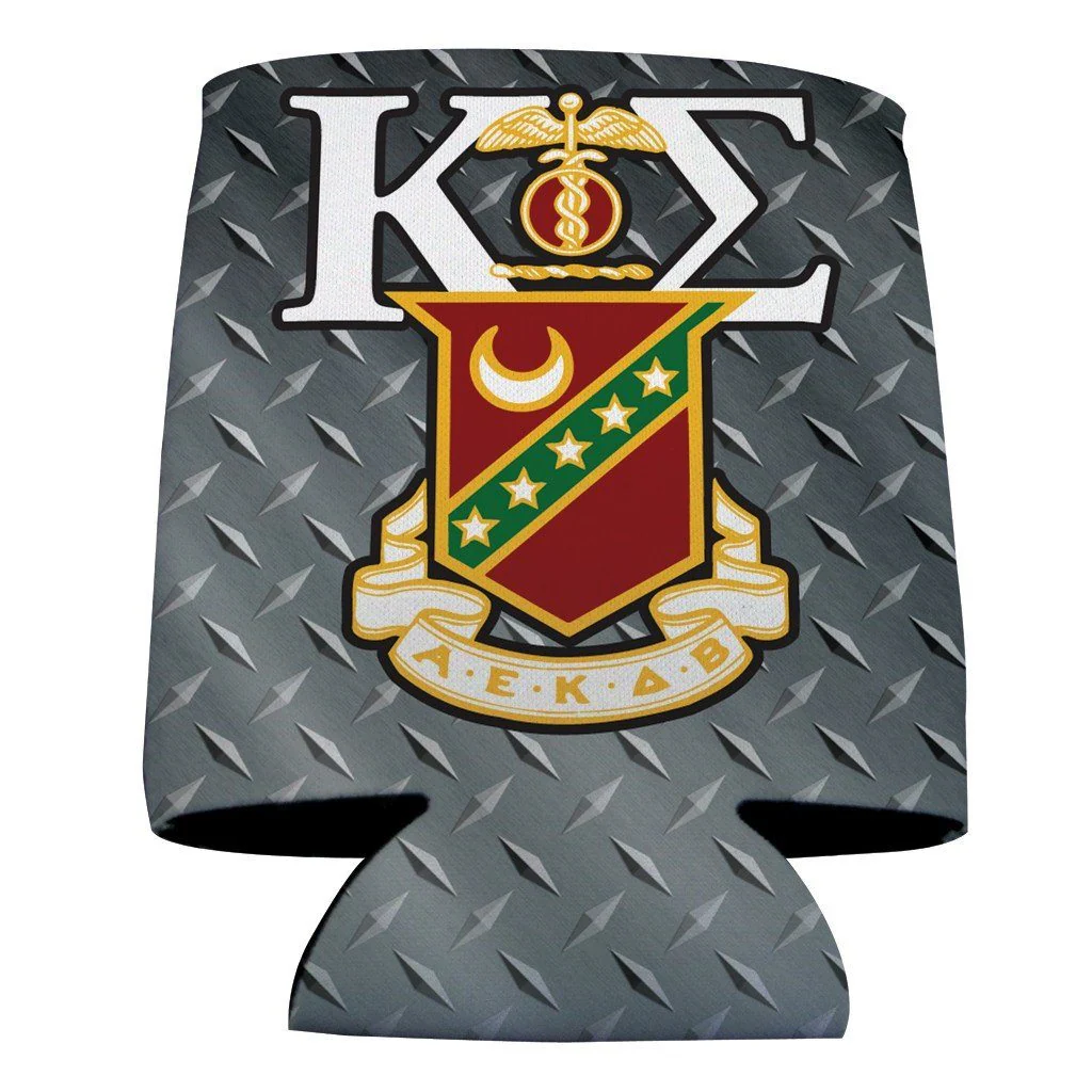 Kappa Sigma Diamond Plate Can Cooler Set