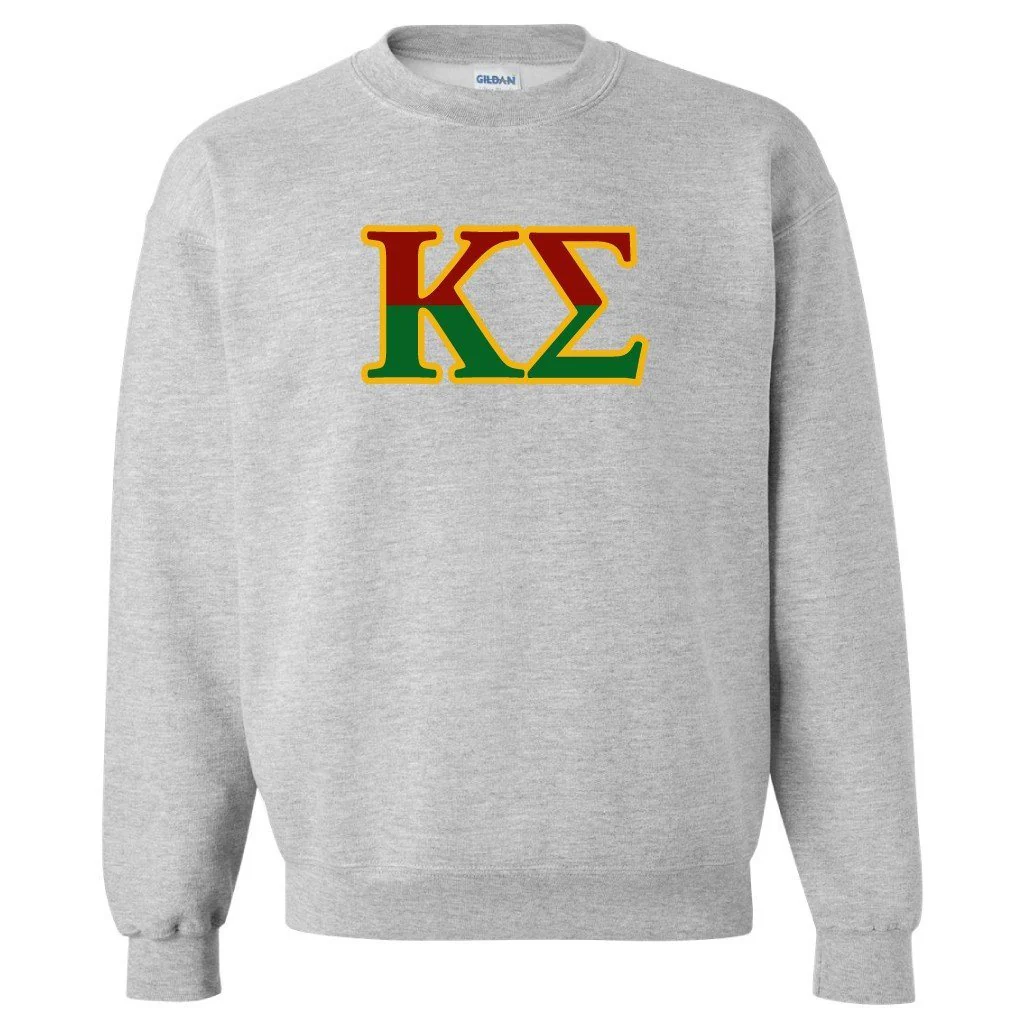 Kappa Sigma Greek Letters Sport Gray Crewneck Sweatshirt