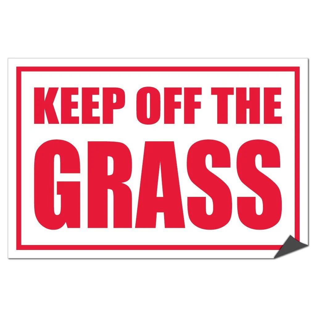 Keep Off The Grass Sign or Sticker - Image 5