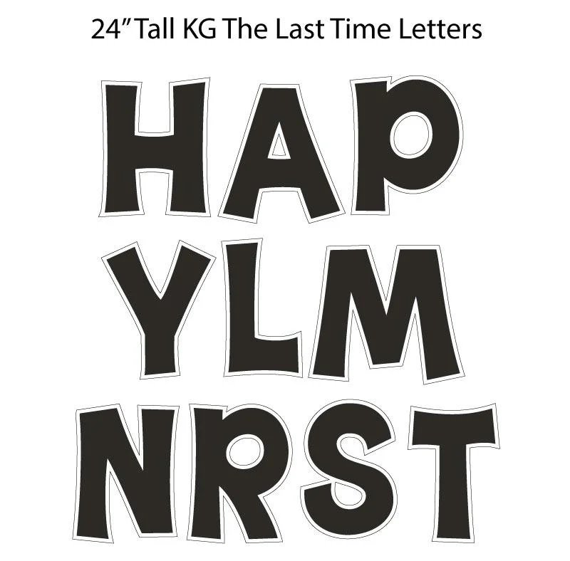 KG The Last Time 22.75" Solid Color Common Yard Letters Set - Image 3