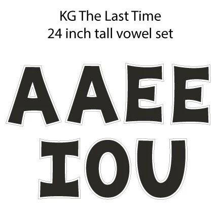 KG The Last Time 22.75" Solid Color Vowel Yard Letters Set - Image 3