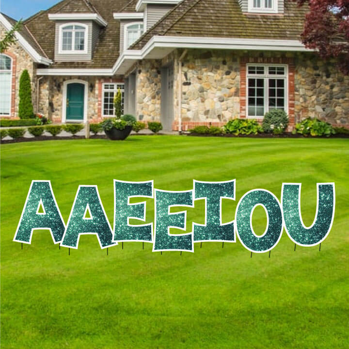 KG The Last Time 22.75" Sparkle Vowel Yard Letters Set - Image 10