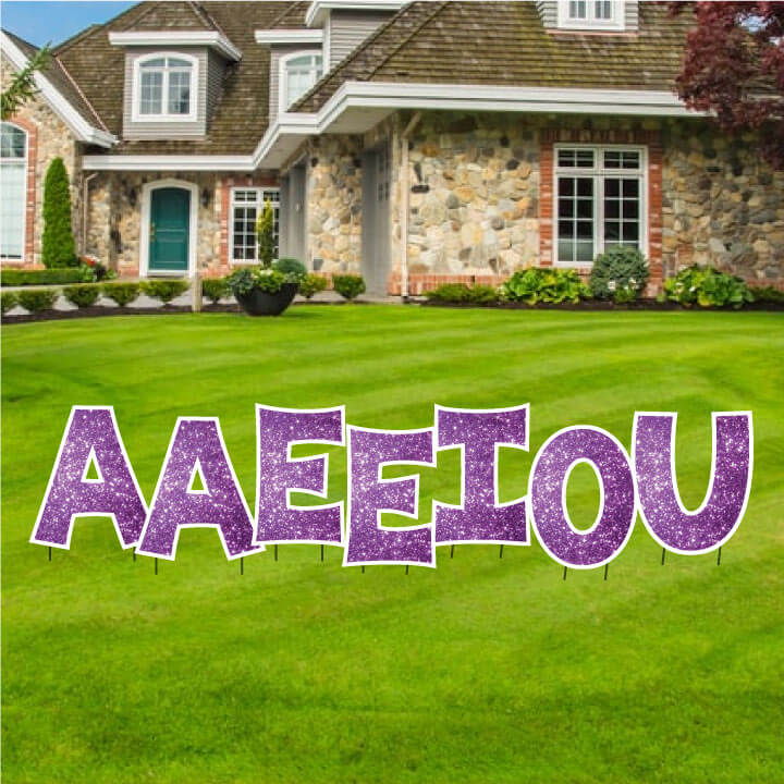 KG The Last Time 22.75" Sparkle Vowel Yard Letters Set - Image 14