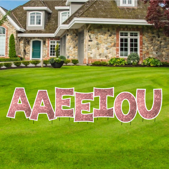 KG The Last Time 22.75" Sparkle Vowel Yard Letters Set - Image 16